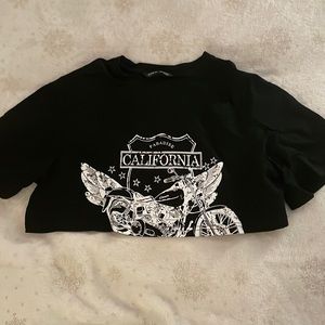 Shein black crop top. Size: 9-10